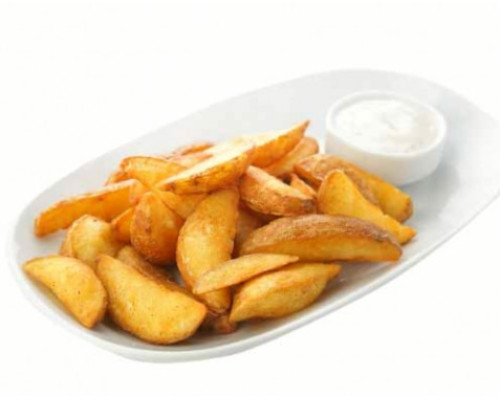 Картофель по-деревенски с кетчупом